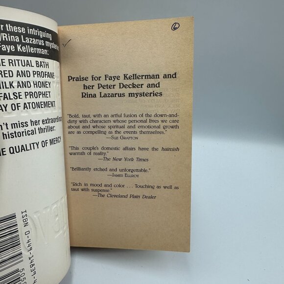 Grievous Sin By Faye Kellerman 1993 Paperback 1st Ballantine Edition Mystery - Picture 4 of 5